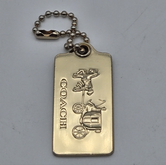 Coach Gold Metal Carriage Hangtag 1.5" - Picture 4 of 4